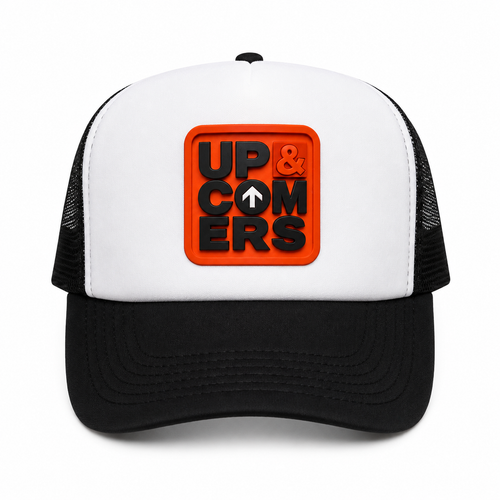 Black Hat (Up&Comers Unisex 3D Logo Trucker)