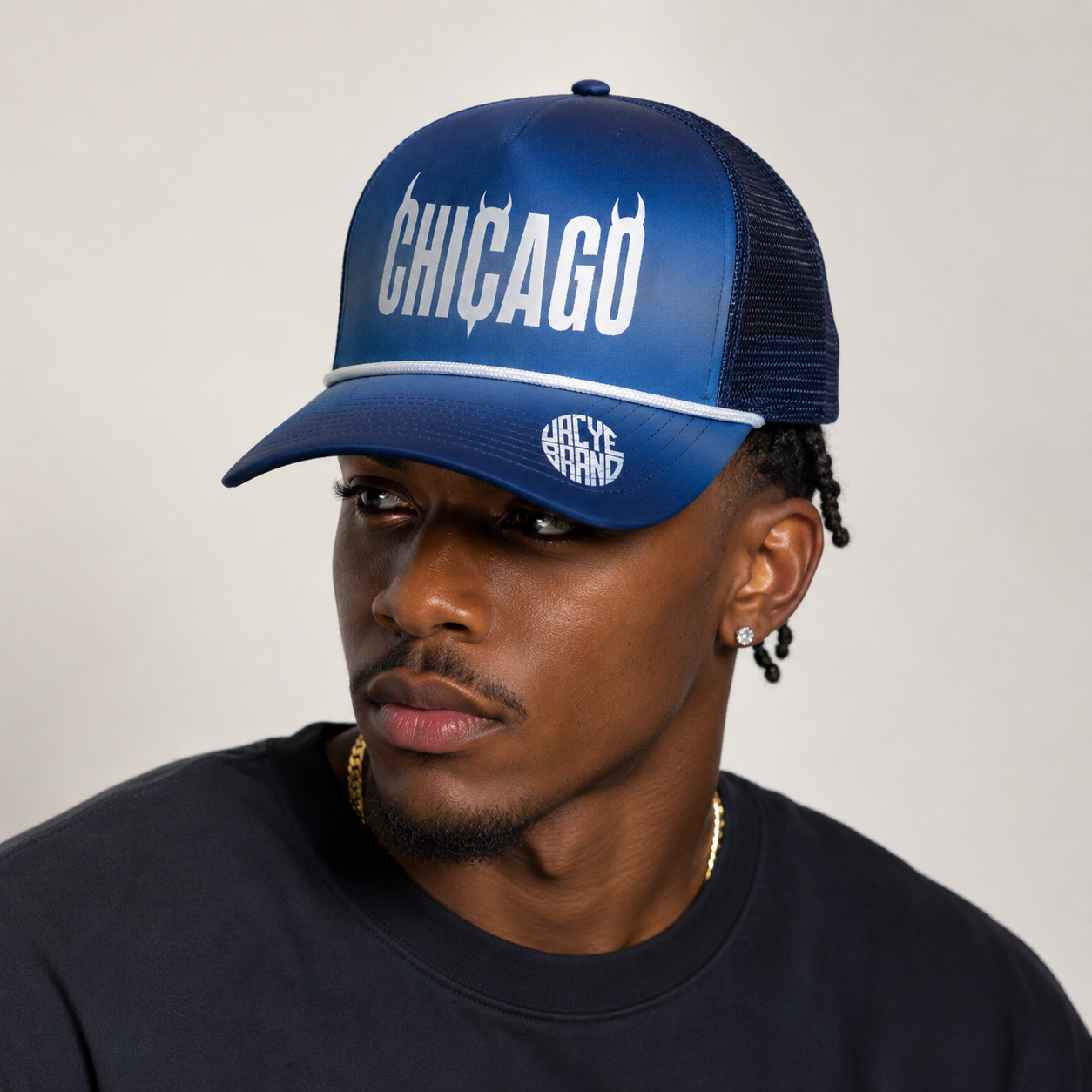 Blue Hat  (Up&Comers Faded Chicago Limited Edition Trucker)